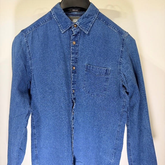 H&M LOGG small indigo button down - Picture 1 of 6